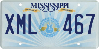 MS license plate XML467