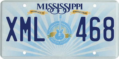 MS license plate XML468