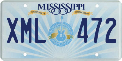 MS license plate XML472