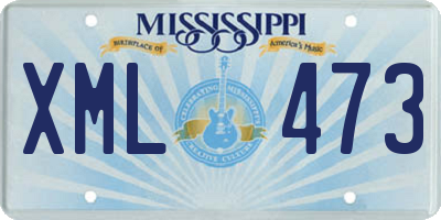 MS license plate XML473