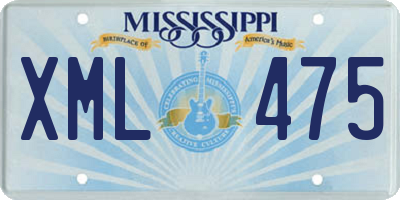 MS license plate XML475