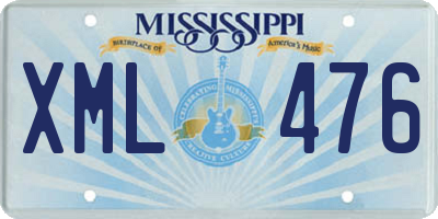 MS license plate XML476