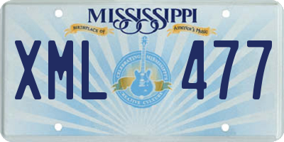 MS license plate XML477