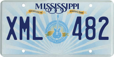 MS license plate XML482