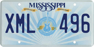 MS license plate XML496