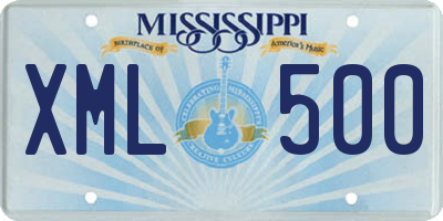 MS license plate XML500