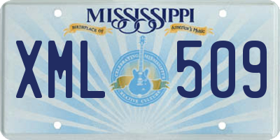 MS license plate XML509