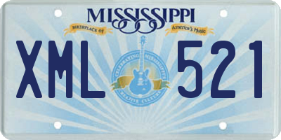 MS license plate XML521