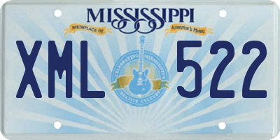 MS license plate XML522