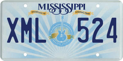 MS license plate XML524