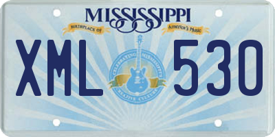MS license plate XML530