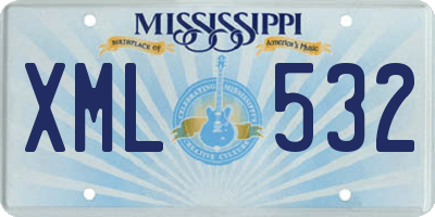 MS license plate XML532