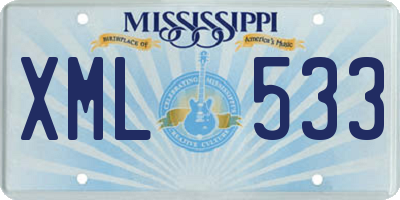 MS license plate XML533
