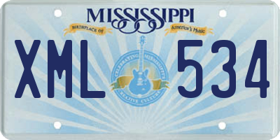 MS license plate XML534