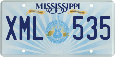MS license plate XML535