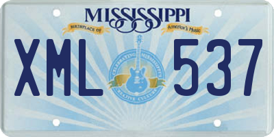 MS license plate XML537