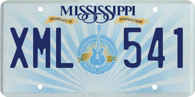 MS license plate XML541