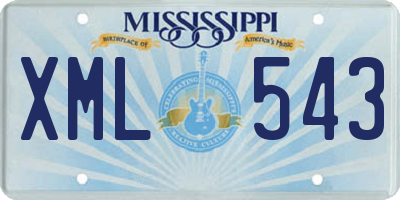 MS license plate XML543
