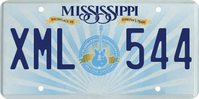 MS license plate XML544
