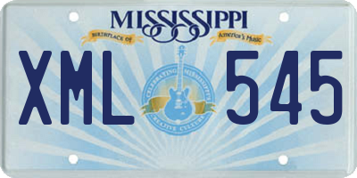 MS license plate XML545