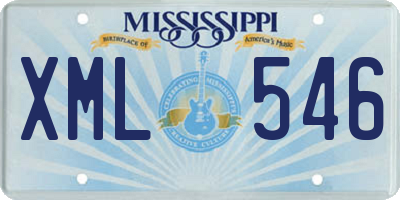MS license plate XML546