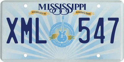 MS license plate XML547