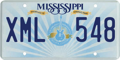 MS license plate XML548