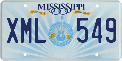 MS license plate XML549