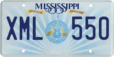 MS license plate XML550