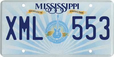 MS license plate XML553