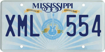MS license plate XML554