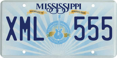 MS license plate XML555