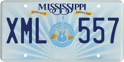 MS license plate XML557
