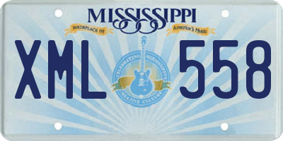 MS license plate XML558