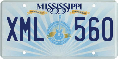 MS license plate XML560