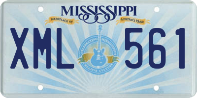 MS license plate XML561