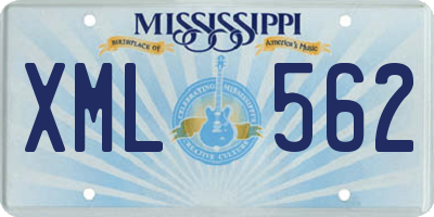 MS license plate XML562