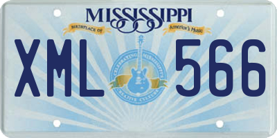 MS license plate XML566