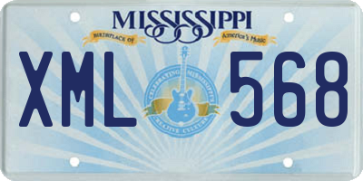MS license plate XML568
