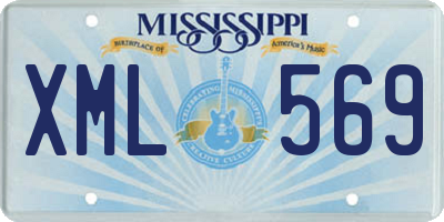 MS license plate XML569