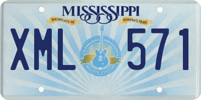 MS license plate XML571