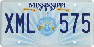MS license plate XML575