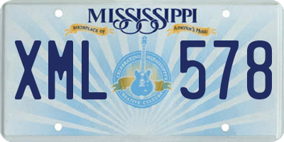 MS license plate XML578