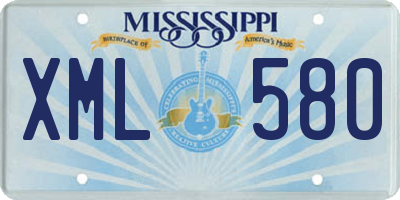 MS license plate XML580