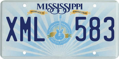 MS license plate XML583