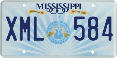MS license plate XML584