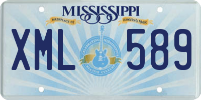 MS license plate XML589