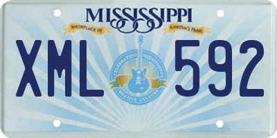 MS license plate XML592