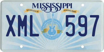 MS license plate XML597