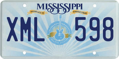 MS license plate XML598